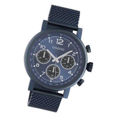 Oozoo Unisex Armbanduhr Timepieces Analog Edelstahl blau UOC10701
