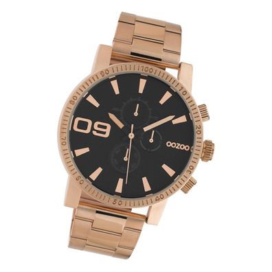 Oozoo Herren Armbanduhr Timepieces Analog Edelstahl roségold UOC10708