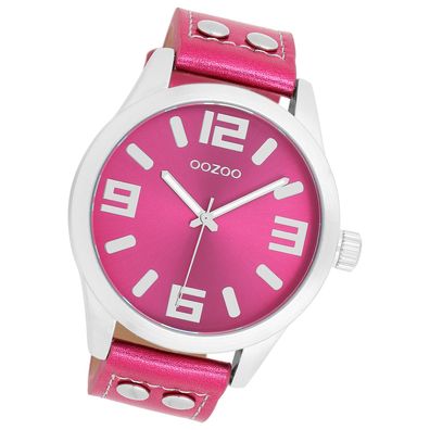 Oozoo Damen Armbanduhr Timepieces Analog Leder pink UOC1078A