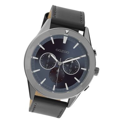 Oozoo Herren Armbanduhr Timepieces Analog Leder schwarz UOC10803