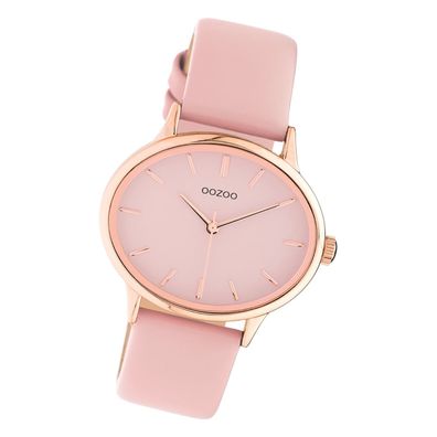 Oozoo Leder Damen Uhr C10941 Analog Quarzuhr Armband rosa Timepieces UOC10941