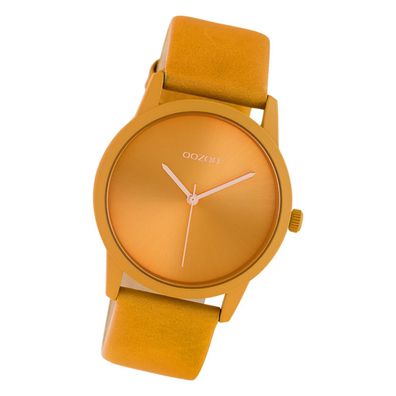 Oozoo Leder Damen Uhr C10948 Analog Quarzuhr Armband gelb Timepieces UOC10948