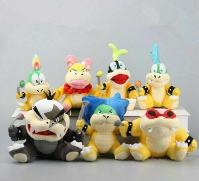 Koopalings Super Mario Bros 7" Koopa Plush Toy Stuffed Doll Kids Gift DE Seller