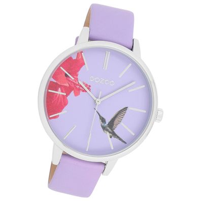 Oozoo Damen Armbanduhr Timepieces Analog Leder lila UOC11068