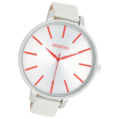 Oozoo Damen Armbanduhr Timepieces Analog Leder grau UOC11160