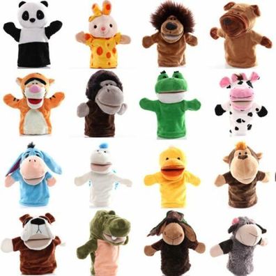 25 Stile Tierhand puppen aus weichem Plüsch lustiges Kinder Plüschtiere Spielzeug