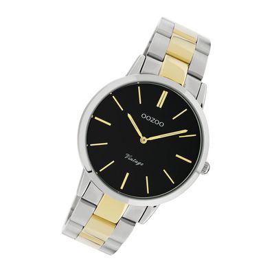 Oozoo Edelstahl Damen Uhr C20107 Armband silber gold Vintage Series UOC20107
