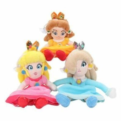 8" Super Mario Bros Princess Peach Plush Doll Stuffed Animal Toy Kid Xmas DE