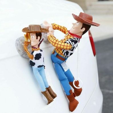 Funny 3D Toy Story 4 Sherif Woody And Buzz Car Doll Outside Car Hanging Decor DE
