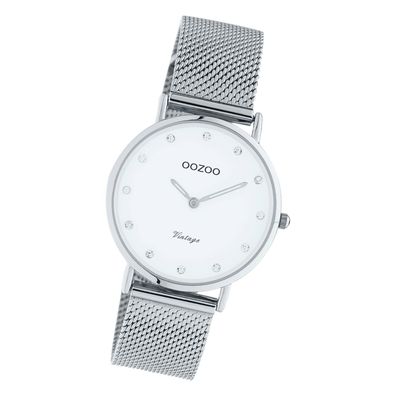 Oozoo Edelstahl Unisex Uhr C20240 Analog Quarzuhr Armband silber UOC20240