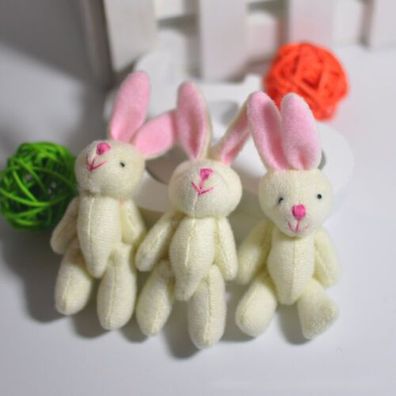 7.5cm Mini Rabbit Bunny Plush Toy Dolls Stuffed Wedding Souvenir Gift Decoration