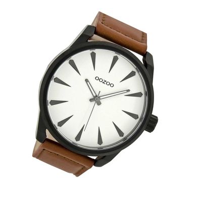 Oozoo Leder Herren Uhr C8226 Analog Quarzuhr Armband braun Timepieces UOC8226