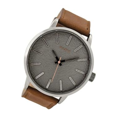 Oozoo Leder Herren Uhr C9025 Analog Quarzuhr Armband braun Timepieces UOC9025
