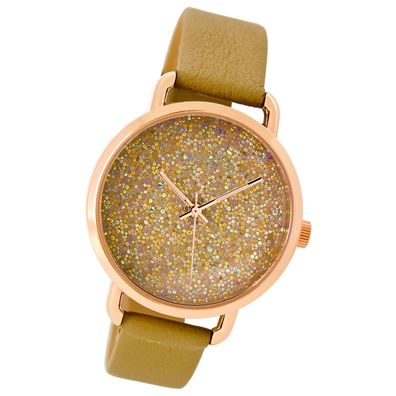 Oozoo Damen Armbanduhr Timepieces Analog Leder gelb UOC9100A