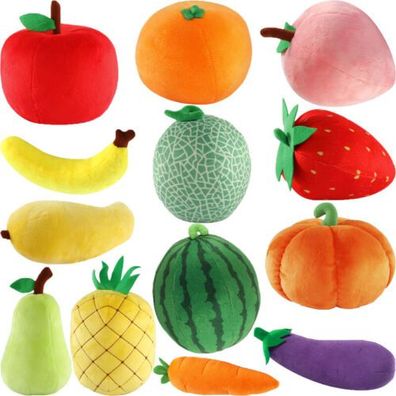 Fruit and Vegetable Plush Doll Children Educational Toys Kids Birthday Gift DE