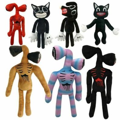 Siren Head Horror Black Cat Plush Doll Kids Cartoon Stuffed Toy Birthday Gift DE