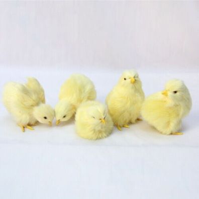 Simulation Chick Plush Realistic Furry Animal Doll Figurine Chicken Gift Kid Toy