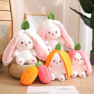 Kinder Hase Pluschtier Kaninchen Stofftiere Puppe Pluschhase mit Karotte Geschenk