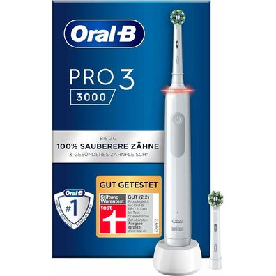 Oral-B Pro 3 3000 CrossAction, Elektrische Zahnbürste (weiß)
