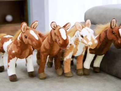 30 cm Pferd Fohlen Pluschtier kuschelig weich Kuscheltier Baumwolle Puppe Kinder Gesc