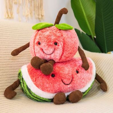 Kirsche Wassermelone Obst Pluschtier Stoffpuppe Kinder Plüsch Spielzeug