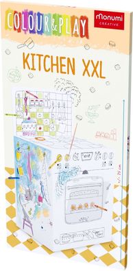 Räumliche Küche XXL-Malbuch für Kinder