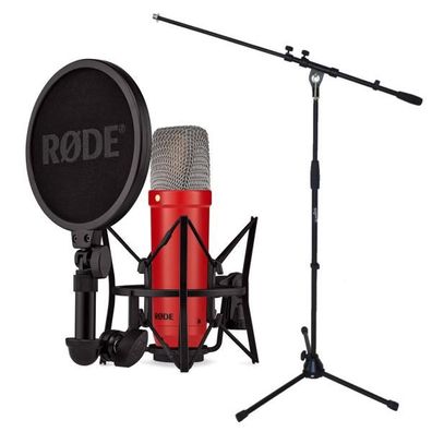 Rode NT1 Signature Red Mikrofon Rot mit Stativ