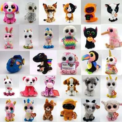 TY Beanie Boos Animals 3.2/6/10" Plush Toys Teddy Kids inc Tags Cuddly Doll XMAS