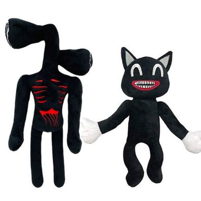 Cartoon Siren Head Horror Black Cat Plüsch Stoffpuppe Plüschtiere Spielzeug