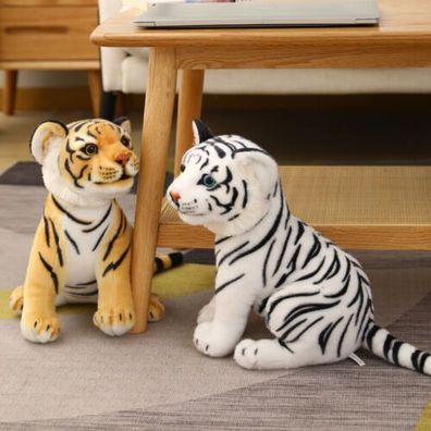 Plüsch Spielzeug: 23cm & 33cm Simulation Baby Tiger - Weiches Wildtier Plüschtiere