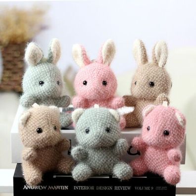 Kaninchen Kuscheltier Miniatur Kaninchen Puppe Anhanger Schlusselanhanger Tasche Pend