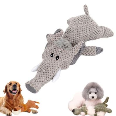 Crinkle Squeaky Pet Toy, No Stuffing Animals Plush/ Chew Toys for Large Medium Dog