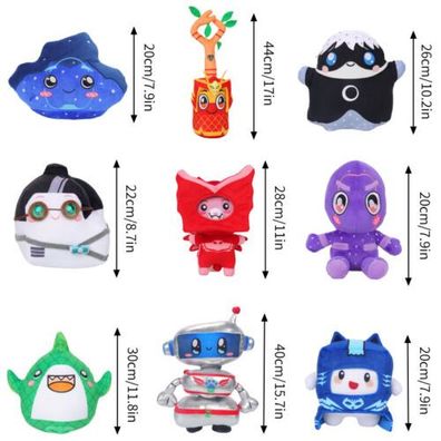 Lankybox! X Pj Masks Plush Toy Cute Boxy Foxy Stuffed Dolls Home Decor Kids Gift