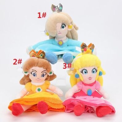 8" Super Mario Bros Princess Peach Plush Doll Stuffed Animal Toy Kid Dolls Gift