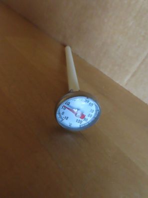 Thermometer mit Hülle Einstechthermometer ca. 135mm -10 bis + 100°C