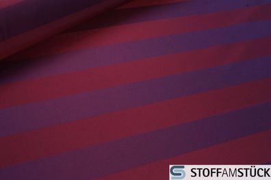 Stoff Polyester Taft Blockstreifen bordeaux violett breit JAB Anstoetz 9-7688
