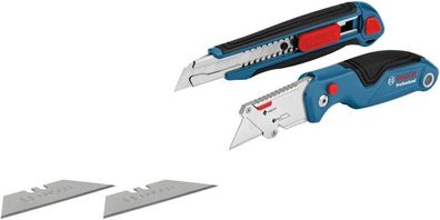 Bosch Professional 2 tlg. Messer Set (mit Universal Klappmesser & Cuttermesser)