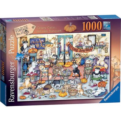 Ravensburger Puzzle Crazy Cats: Herbstschmaus 1000 Teile