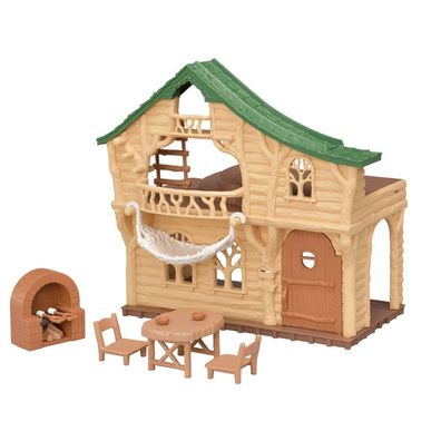 Sylvanian Families Lake Log Cabin - Play Figures Set