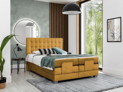 Bett Luxus Möbel Schlafzimmer Polsterbett Doppelbett Textil Einrichtung Neu