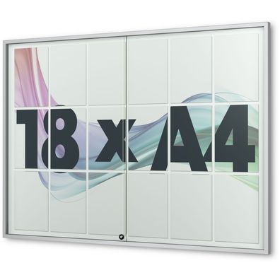 03. NEXUS-Plakatvitrine - 18x DIN A4 | eckig