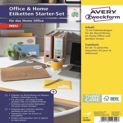 AVERY Zweckform Home Office Etiketten-Set 15Blatt