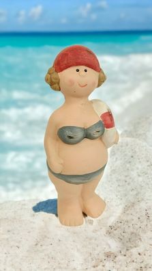Figur mit Badeanzug Dekofigur Keramik ca. 17cm Sommer Strand