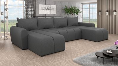 Sofa Couchgarnitur Ecksofa Sofagarnitur Paula U mit Schlaffunktion Wohnlandschaft