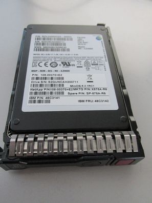IBM 400GB SAS SSD 46C3142 108-00370 + E2 SP-575A-R6 mit HP G9 Caddy
