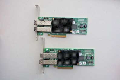 2 x HP AJ763A LPe12002 489193-001 Dual Port 8Gbps FC Karte incl. 2 x Transceiver