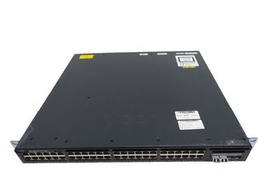 Cisco Switch WS-C3650-48PS-S, 48 x GBit RJ45 PoE, 2 x PSU 640Watt, SW 16.9.6