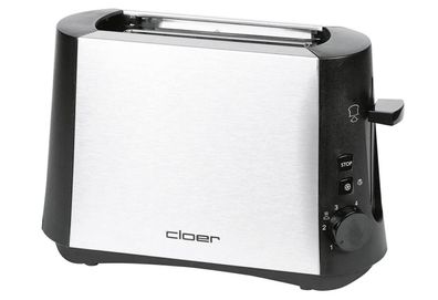 CLOER Toaster 3890 1Scheibe 600Watt Edelstahl/ schwarz
