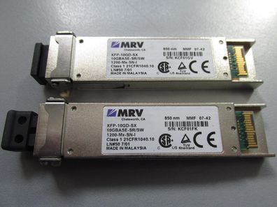 2 Stück MRV XFP 10GBASE-SR/ SW 1200-Mx-SN-I - GBIC Multimode 850nm 300m - TOP,