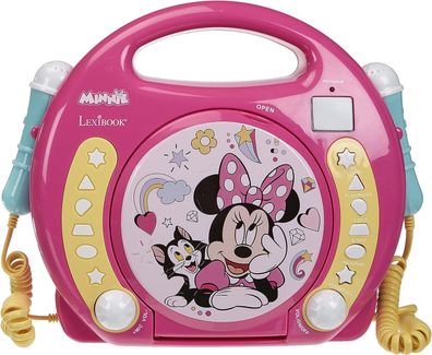 Lexibook Disney Junior Minnie Maus CD-Player 2 Mikrophone Kopfhöreranschluss rosa